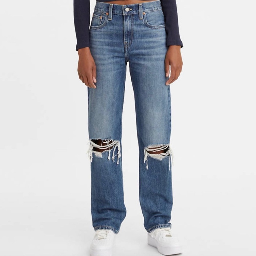 LEVI'S | High Rise Low Pro Straight Jeans Medium Wash Sz 30